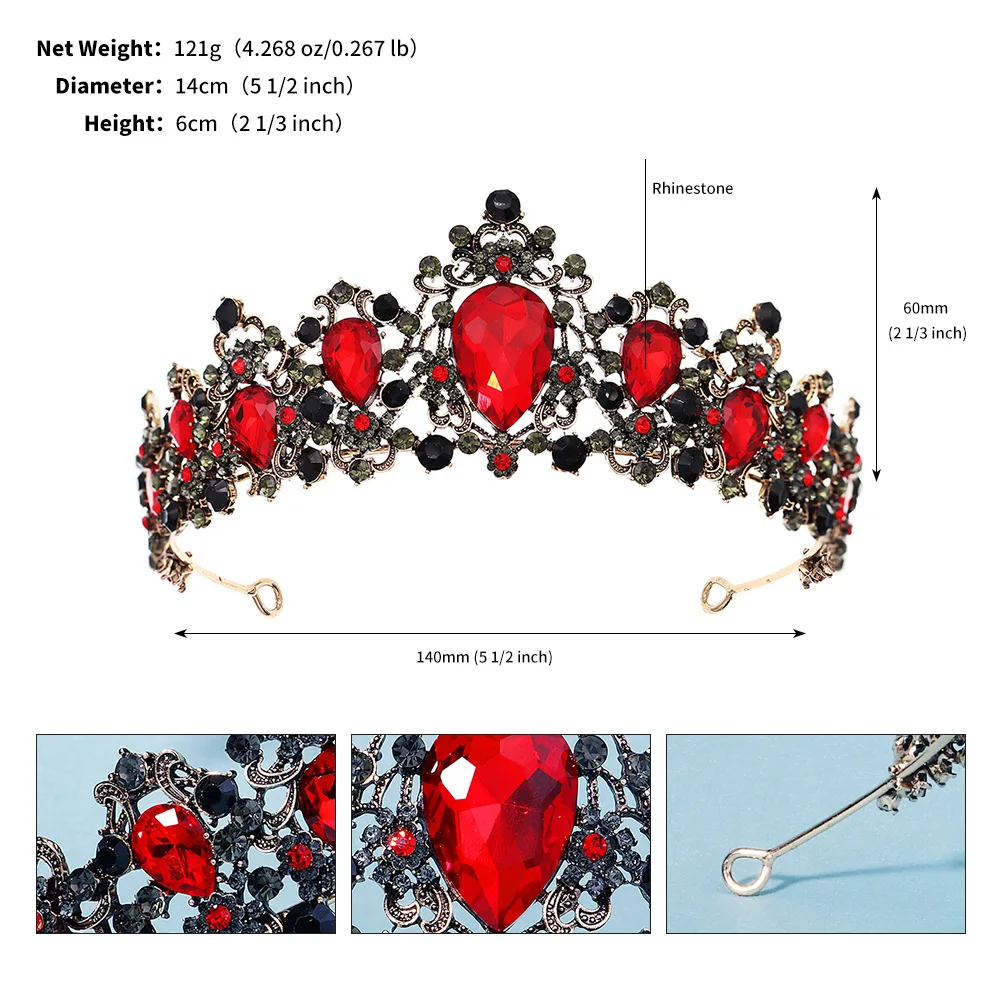 Gothic Punk Schwarze Spinne Tier Fledermaus Halloween Schädel Offenen Finger Ring Party Ring Ohrring Haar Clip Krone Tiara Haar Schmuck – Detail 9