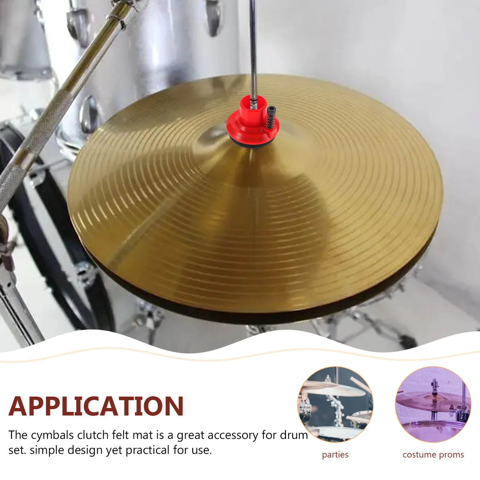 

Practical Cymbal Felt Pad Durable Hi Hat Clutch Accessory For Drum Set Replacement Parts Drum Kit Felt Stand