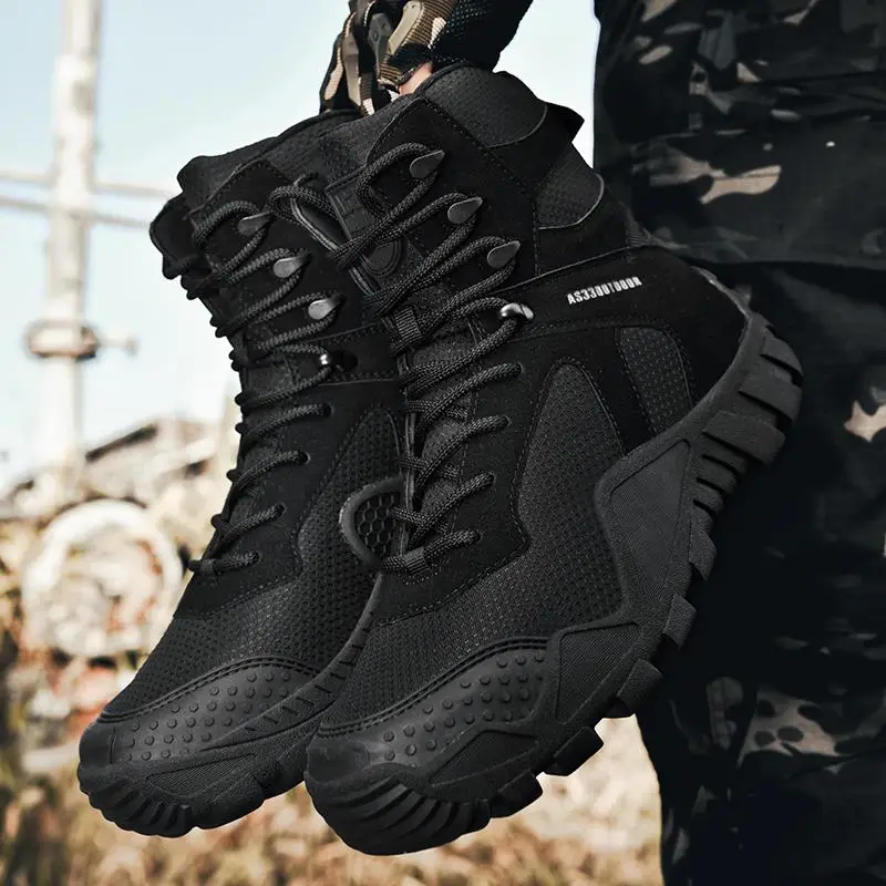 Combat Tactical Boots Men Outdoor Hiking Breathable Comfort Male Jungle Ankle Shoes Size 39-46