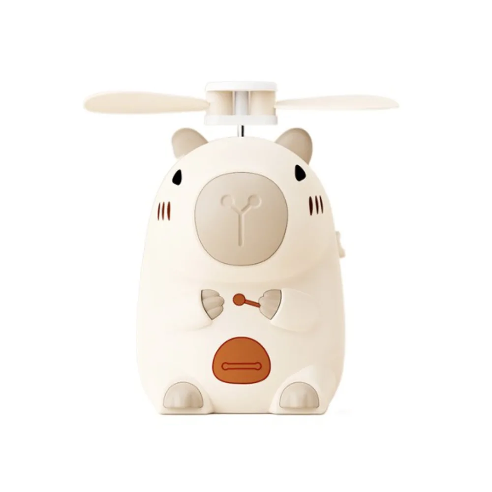 

Cute Plastic Capybara Anime Figure USB Rechargeable Lightweight Cartoon Handheld Fan Mini Low Noise Student Electric Fan Office