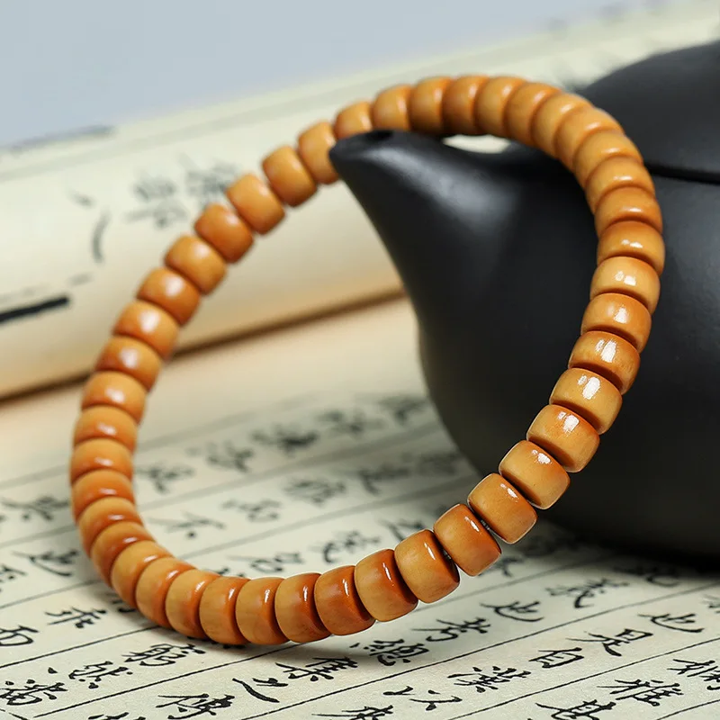 Olive Pit Wall Style Bead Bracelet Single Circle