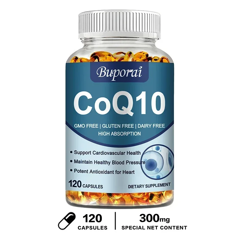 CoQ10 Capsules - Promote Cardiovascular and Heart Health, Provide Energy, Circulation Support, Antioxidant