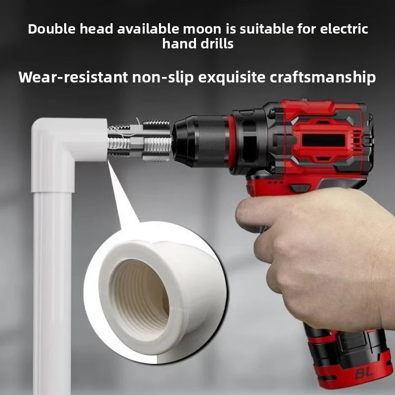 Pipe Threader Kit Internal Thread Opener Pvc Plastic Pipe Electric Manual Tool 1/2 Inch 3/4 Inch PVC Thread Making Tool