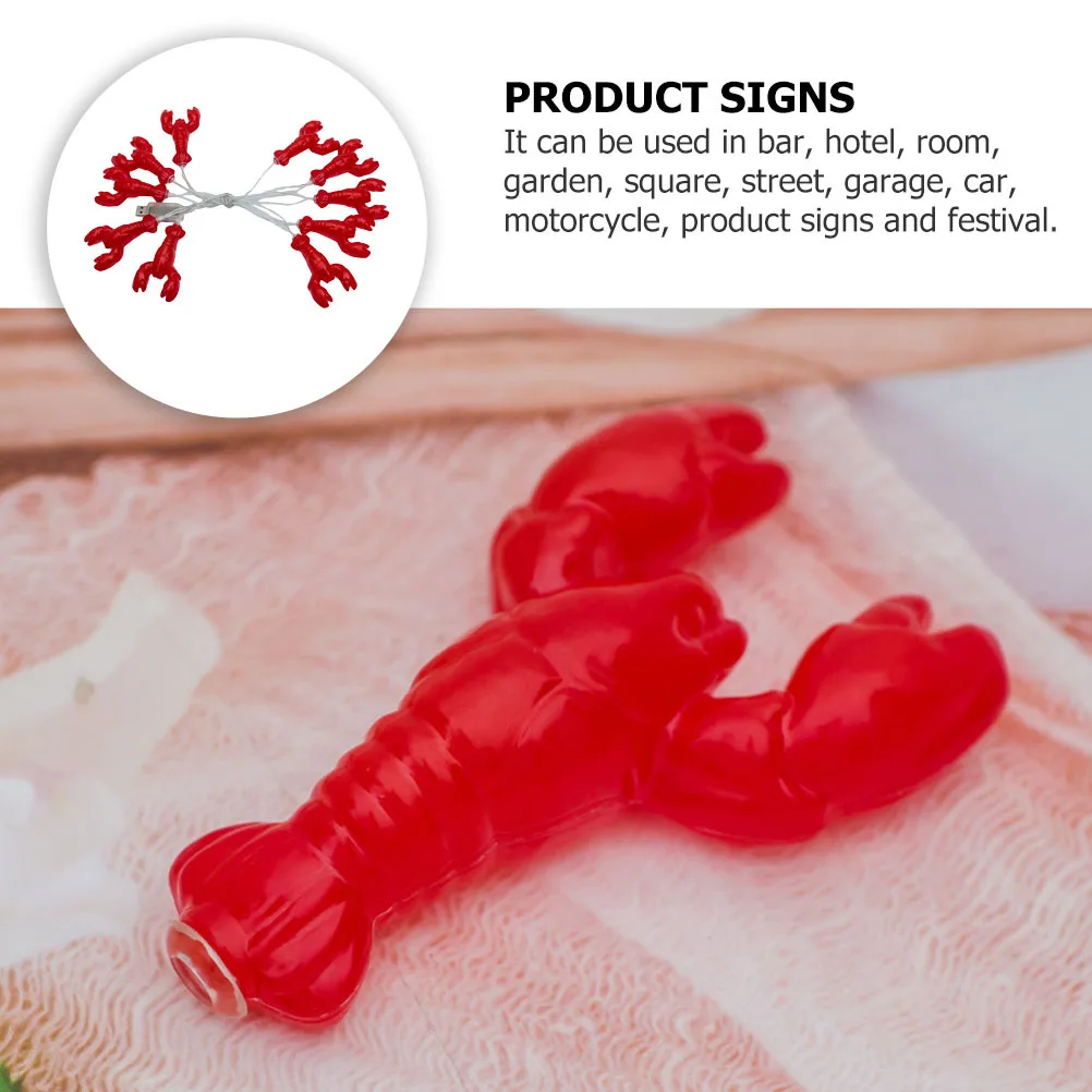 

1Pcs LED Lobster Light String Red Christmas Decorative Lamp Festival Hanging Lamp for Indoor Outdoor Warm Ambiance