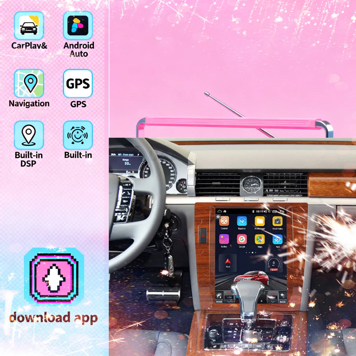 Для VW Volkswagen Phaeton 2003-2013 Android 12 Автомобильный радиоприемник DVD Мультимедийный видеоплеер Стерео Автоматическая навигация GPS 4G DSP CarPlay