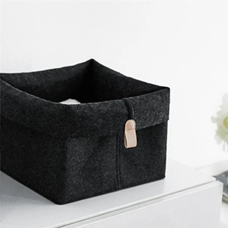 

ABWP-6Pcs Storage Cubes Felt Fabric Cube Storage Bins Collapsible Storage Bins With Hanging Ring Foldable Cube Baskets Durable