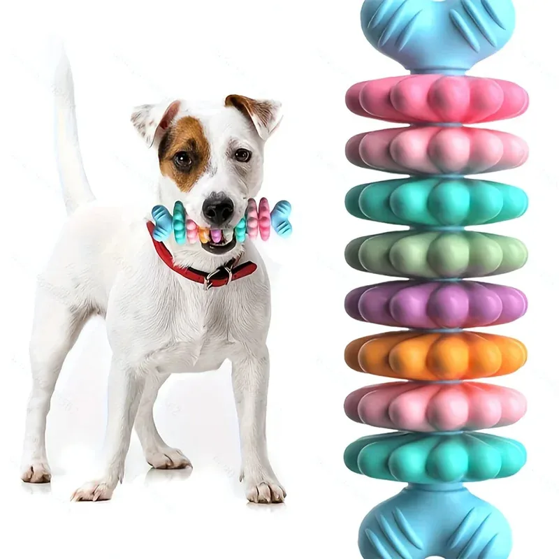 

TPR Meaty Bone Dog Chew Toy Set for Aggressive Chewers, Multi-Flavor Bite-Resistant Long-Lasting Bones