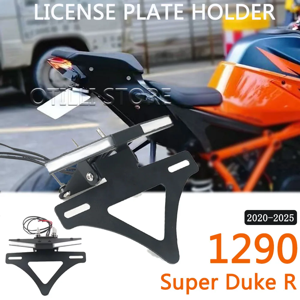 

For 1290 Super Duke R 2020-2025 License Plate Lights Motorcycle Accessories License Plate Holder Frame Bracket 1290 Superduke R