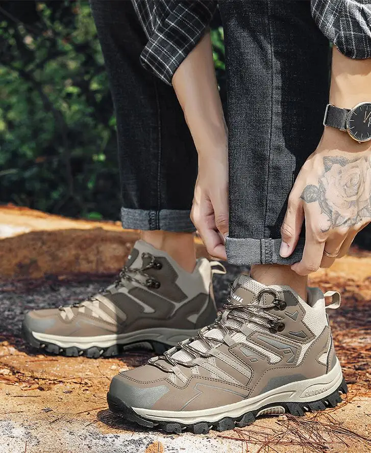 

2025 походная обувь унисекс, уличные походные спортивные кроссовки, походные ботинки, женская непромокаемая прогулочная обувь, нескользящие походные кроссовки