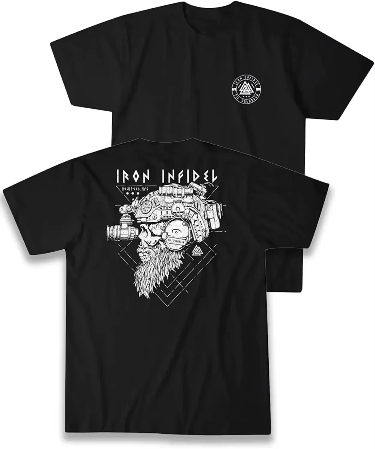 

American Beard Warrior Tactical Skull Unisex T Shirt Til Valhalla Pure Cotton T-Shirt Short Sleeve O-Neck Tees Casual Men’s Top