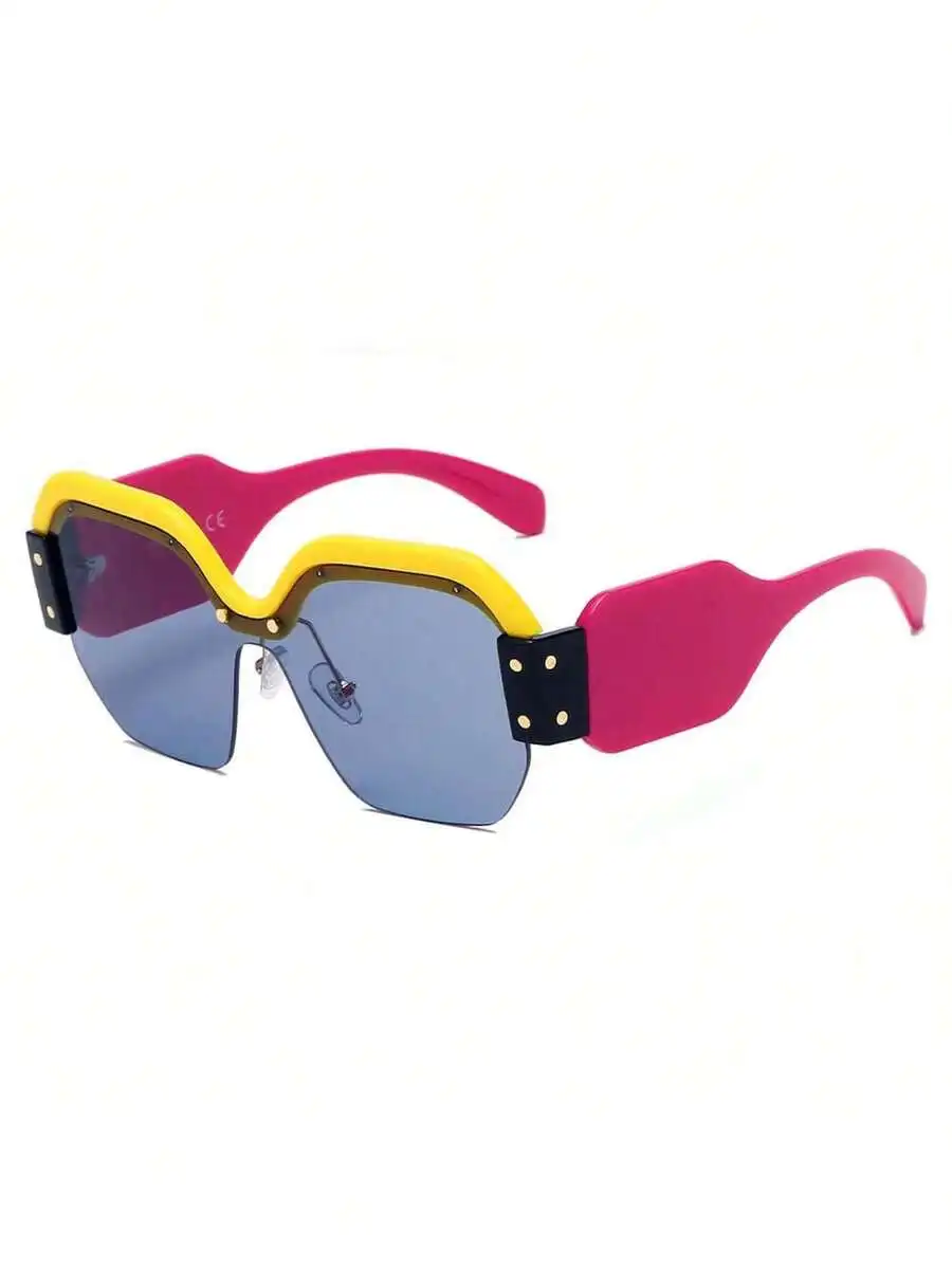Oversized Fashion Sunglasses For Women – Stylish Rimless Design