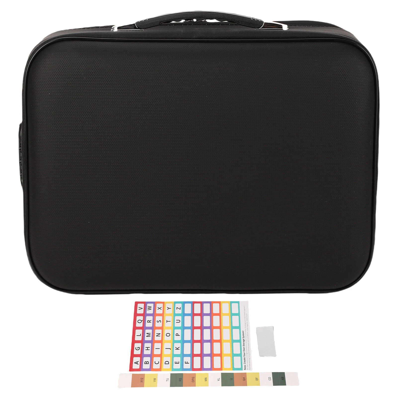 Scatola per documenti ignifuga Borsa per organizer per documenti multifunzionale a prova di pioggia con guscio rigido con 13 tasche per cartelle da viaggio