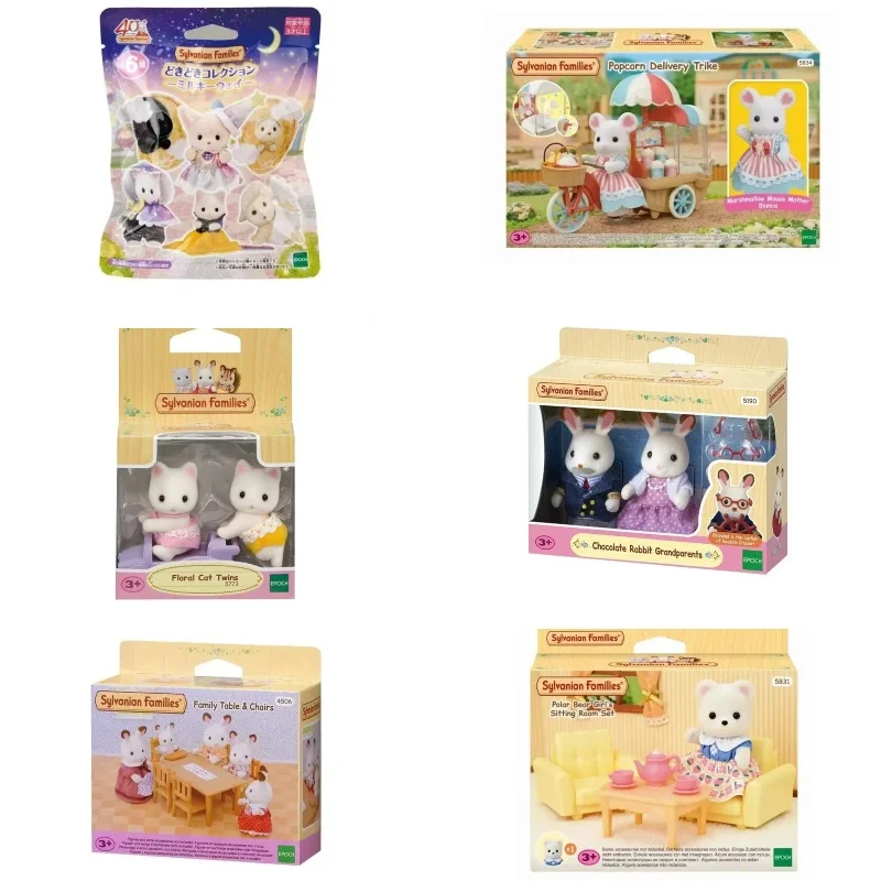 Sylvanian Families Blind Sleutelhanger Accessoires Figuren Origineel Kinderkeukenspeelgoed Sterrenhemel Blind Bag Meubelset
