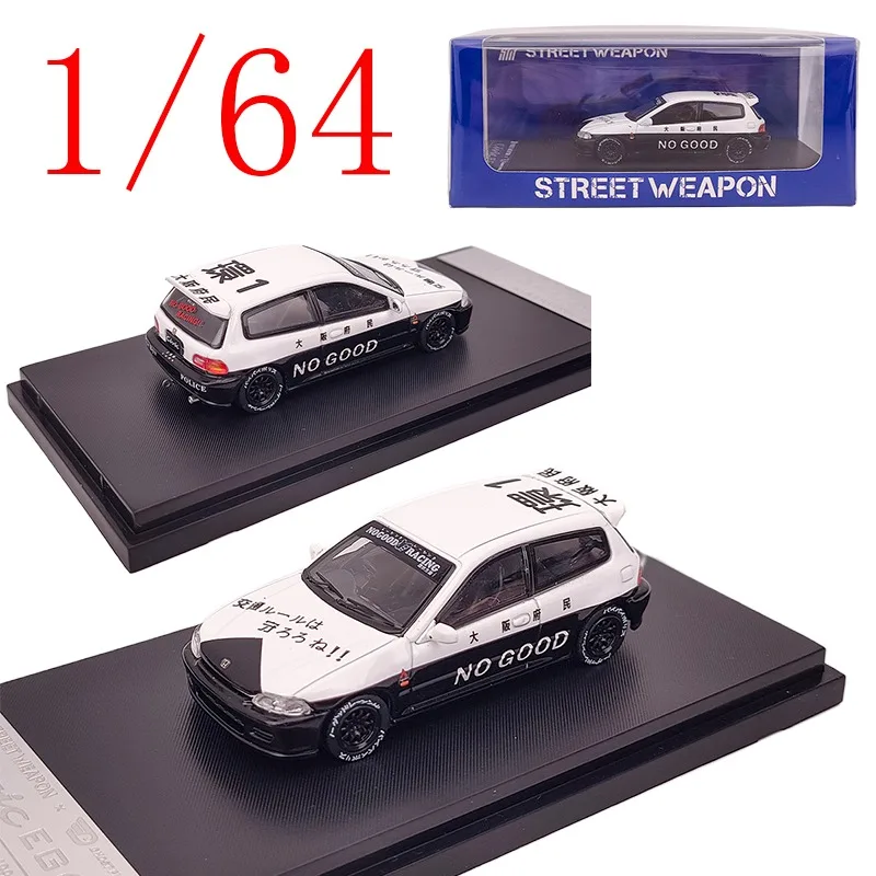 

SW, литая под давлением модель автомобиля из сплава Honda в масштабе 1/64, Honda Civic EG6 JDM, игровые транспортные средства, игрушки для мальчиков, подарок, оригинальная коробка