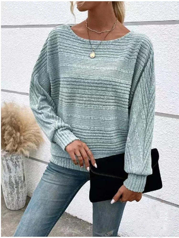 Nice Women's Solid Color Round Neck Long Sleeved T-shirt Casual Daily High Street Commuting Autumn Top