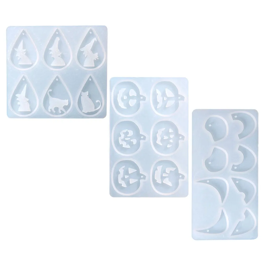 

3 Sets Halloween Accessories Molds Peeping Decor Decorations Silicone Pendant Earrings Pumpkin