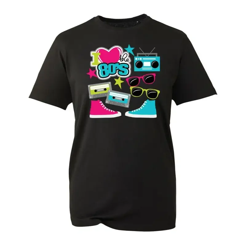 I Love 80'S T Shirt Retro Vintage Music Fancy Outfit Funny Top
