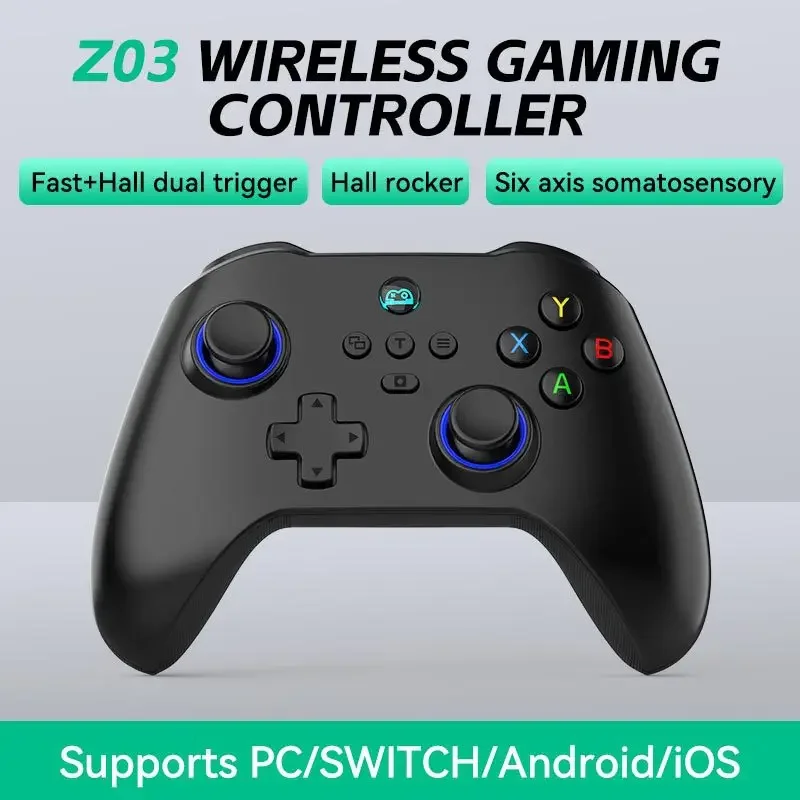 

Z03 Wireless Game Controller 800Hz Return Rate 3 Mode FPS Gamepad For Switch PS3 PS4 Android iOS With Hall Trigger Micro Motion