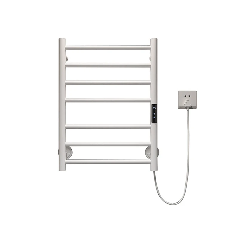 Simple Electric Towel Rack Household Bathroom Luxury Stainless Steel Intelligent Screen Constant Temperature US Plug