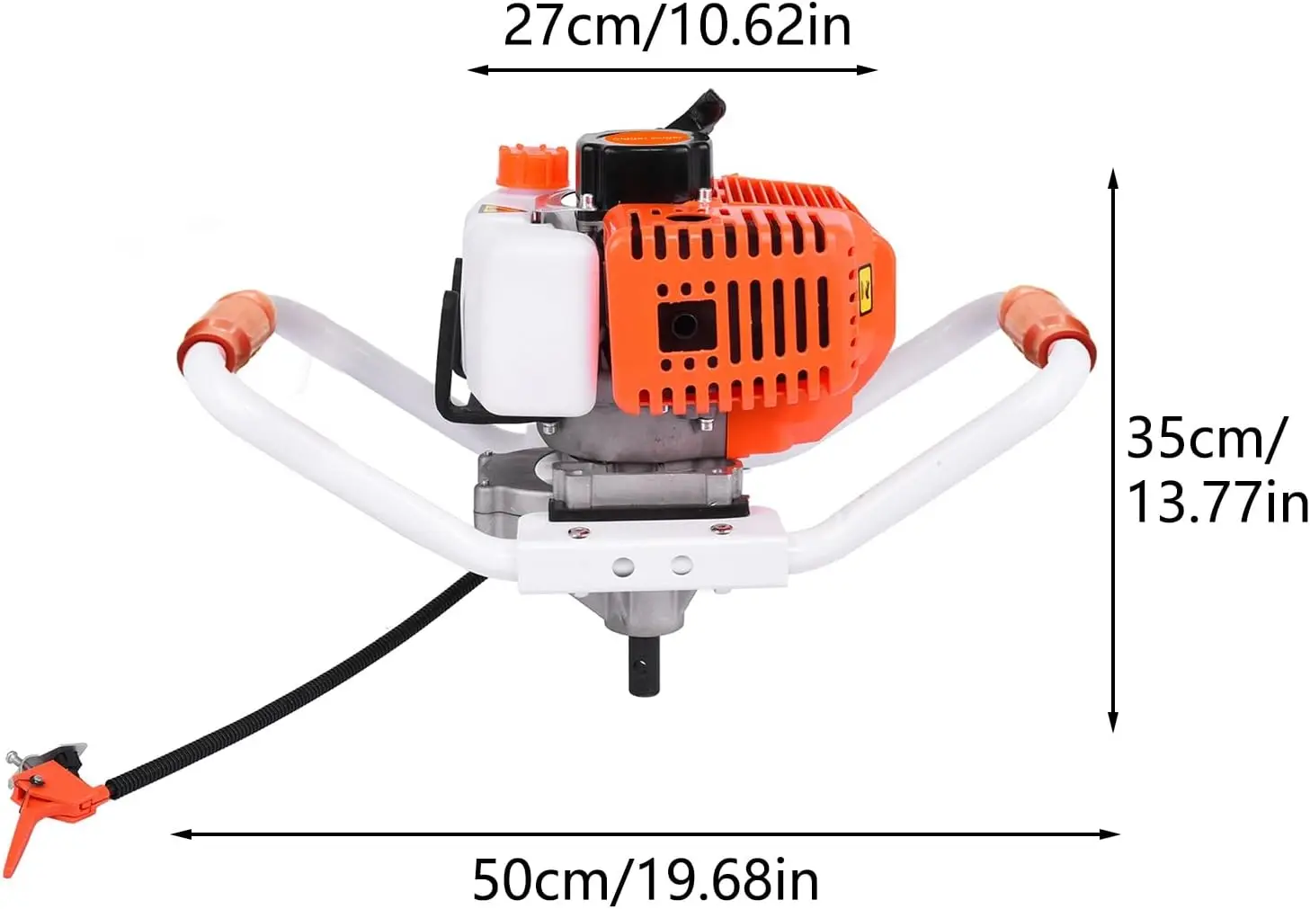 63Cc 2 Stroke Gas Powered Auger Post Hole Digger, Auger Post Hole Digger, High Efficient Low Voice Post Hole Digger, Plant Soil