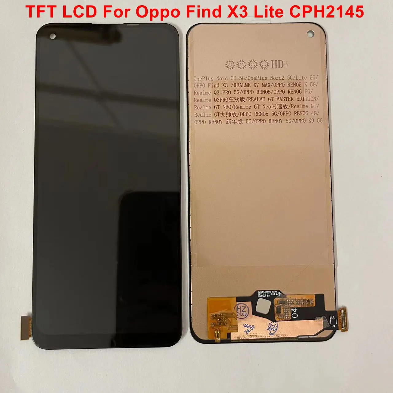 6.43“ TFT X3 Lite Display For Oppo Find X3 Lite CPH2145 LCD Display Touch Panel Screen Digitizer Assembly Replacement