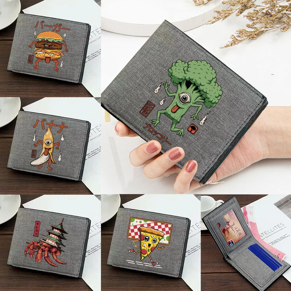 

Pocketbook Simple and Durable Coin Pouch Multi-Function Id Card Holder Cute Monster Printing Series Pocketbook Credit Case Bag