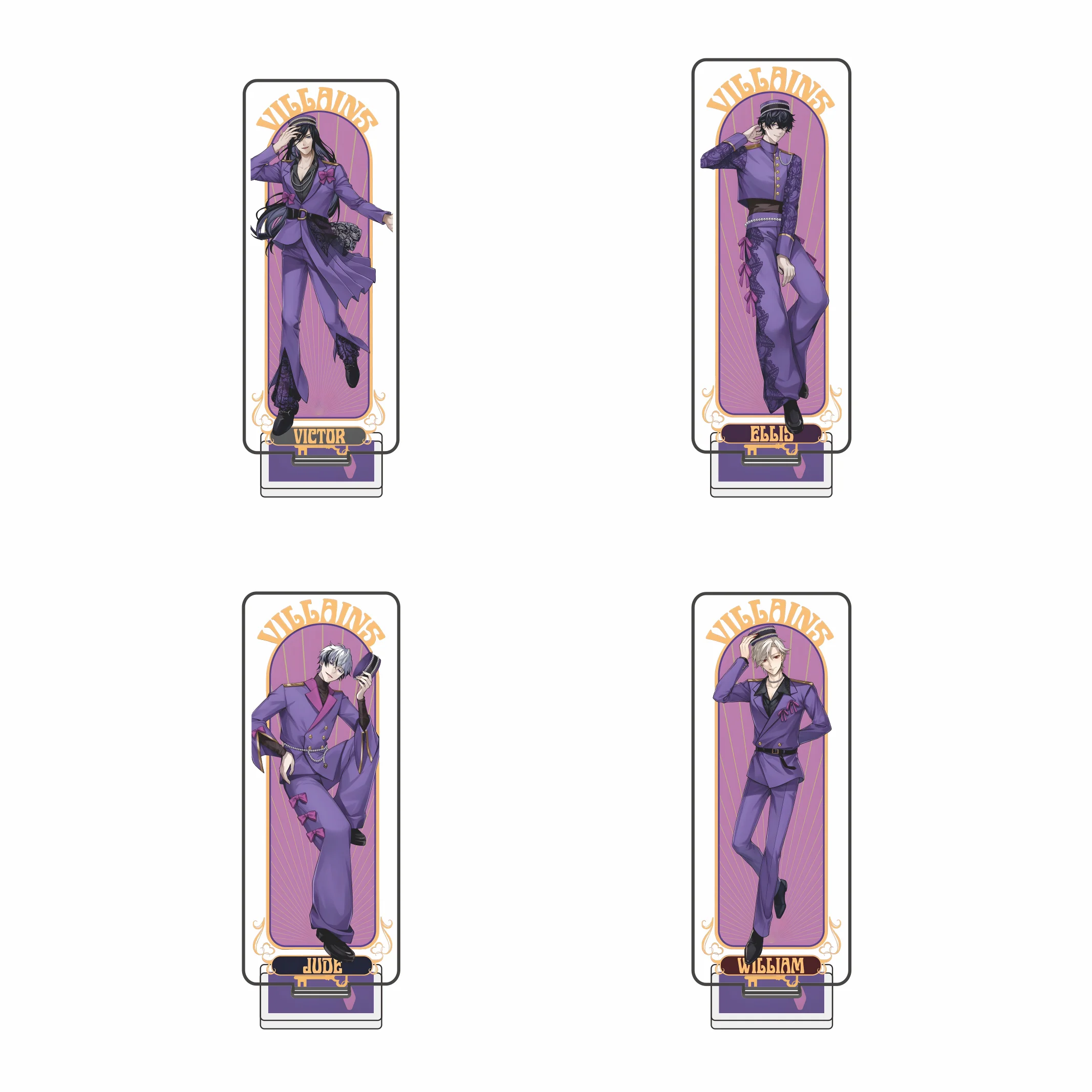 Anime Ikemen Villains 15cm Acrylic Stand William Ellis Tabletop Decorations Accessories Decor Gifts Key chain