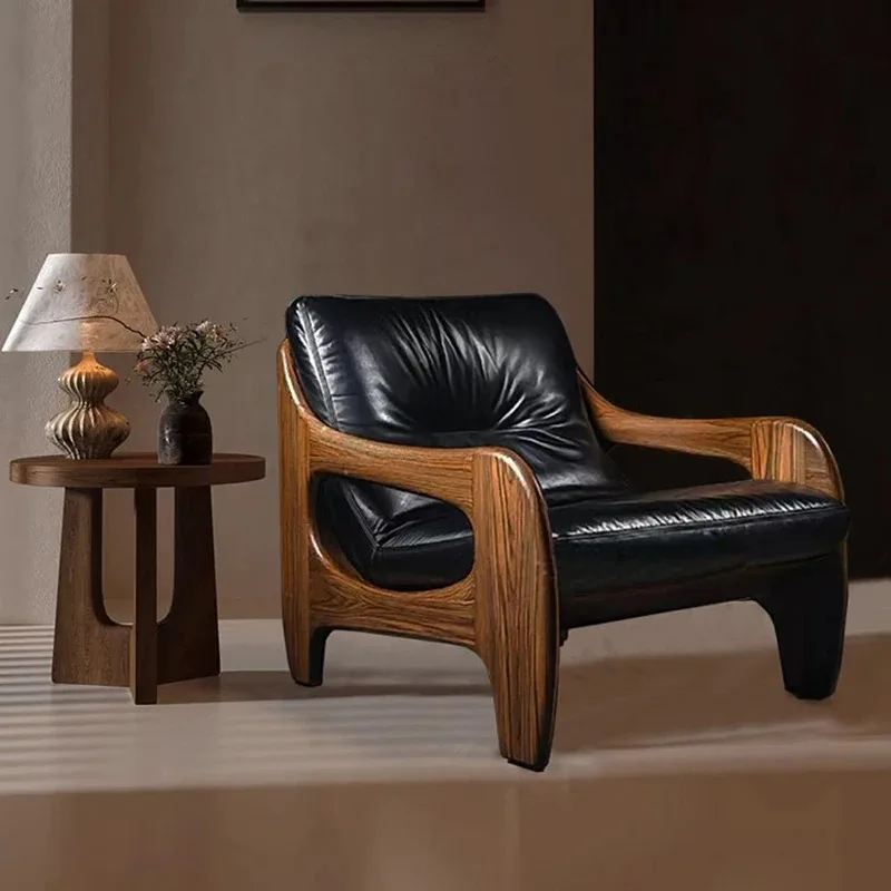 

Wooden Black Accordion Chair Living Room Sets Modern Leisure Comfortable Nordic Puffs Aesthetic Relaxing Sillas De Sala De Estar