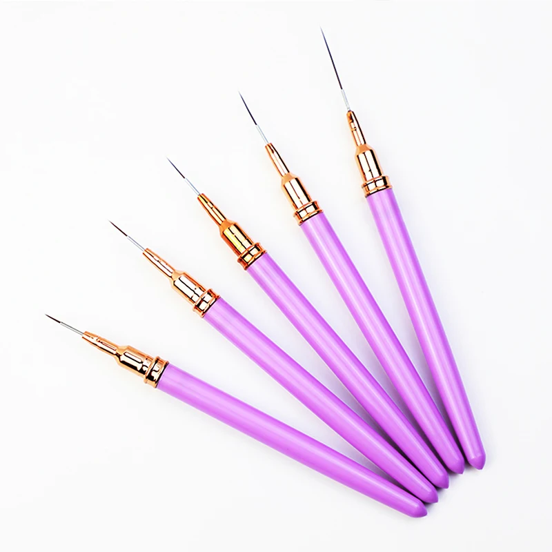 5pcs Nagel bürste Nail Art Liner Pinsel Set 3d Tipps Linie Streifen DIY Zeichenstift UV Gel Pinsel Mal stift Maniküre Werkzeuge