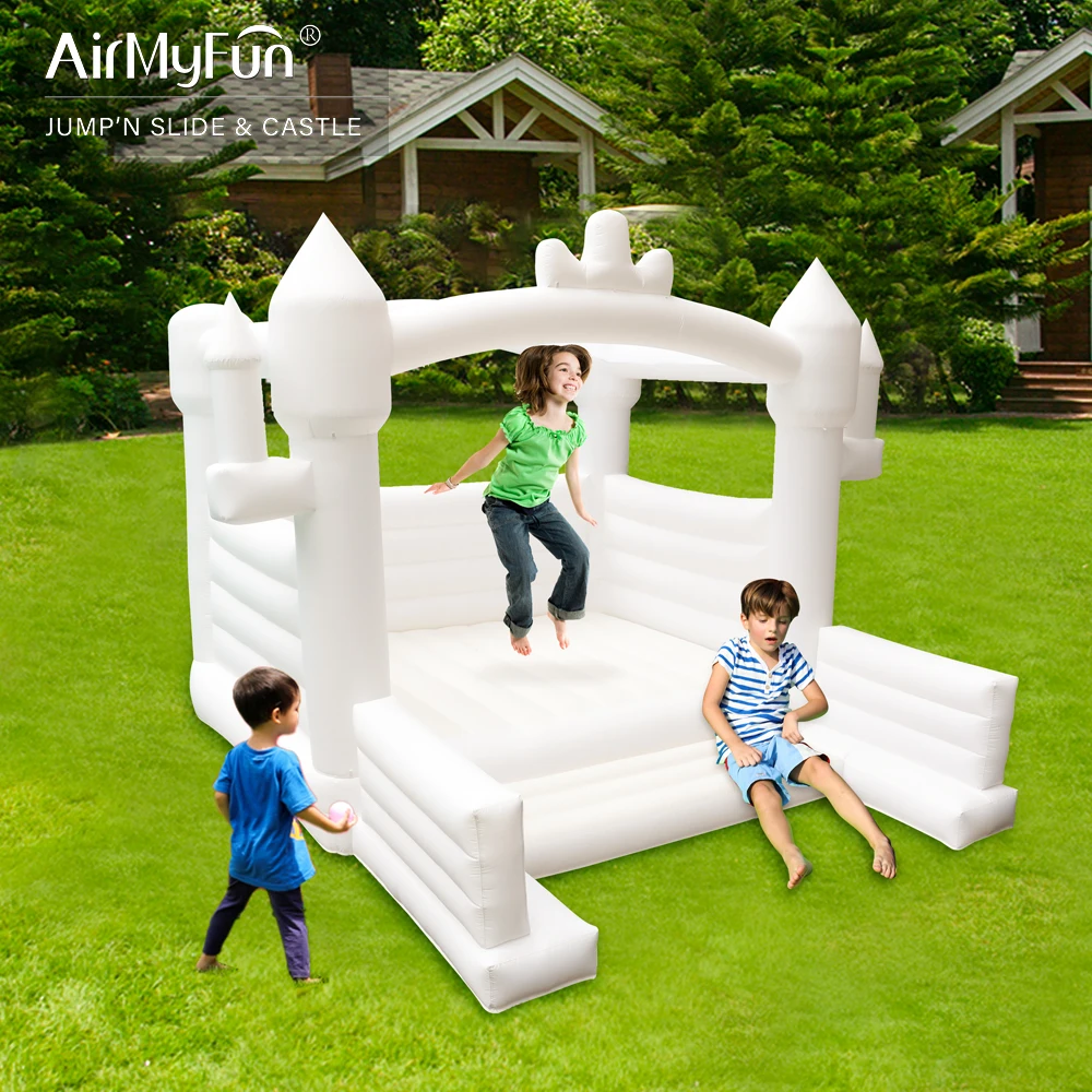 Luxury Factory Custom Kid Party Game Family White Wedding Bounce House Inflatable Jumping Bouncy Castle With Pool