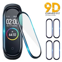 Protecteur d'écran complet 3D pour Xiaomi Mi Band 6, 7, 8, bracelet en film, montre intelligente, bande ata, verre de protection souple, bande 4