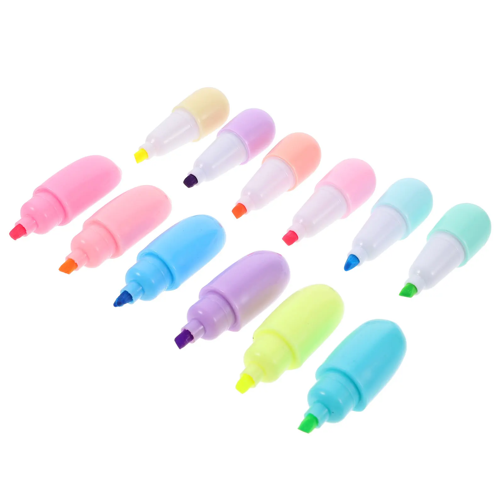 

12Pcs Fluorescence Highlighter Pens Multicolor Small Graffiti Markers for Office Home Student Stationery Supplies