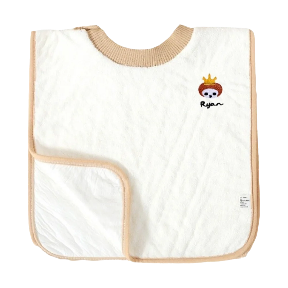 Coral Velvet Baby Towel Bib Cartoon Pattern Protective Barrier Baby Neck Towel Soft Touch Infant Feeding Bib Baby Face Washing