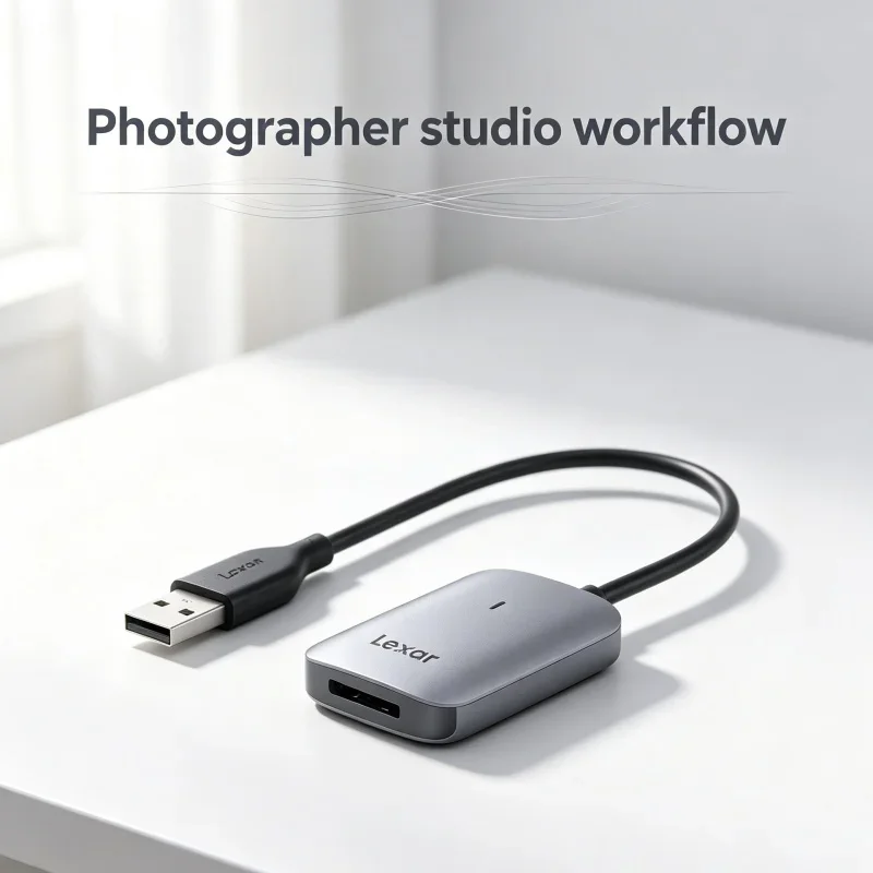 Lexar CFexpress Type A Card Reader for  Premiere Pro Final Cut Pro USB 3.2 Gen 2 Type C Memory Card Reader Fast Import Edit