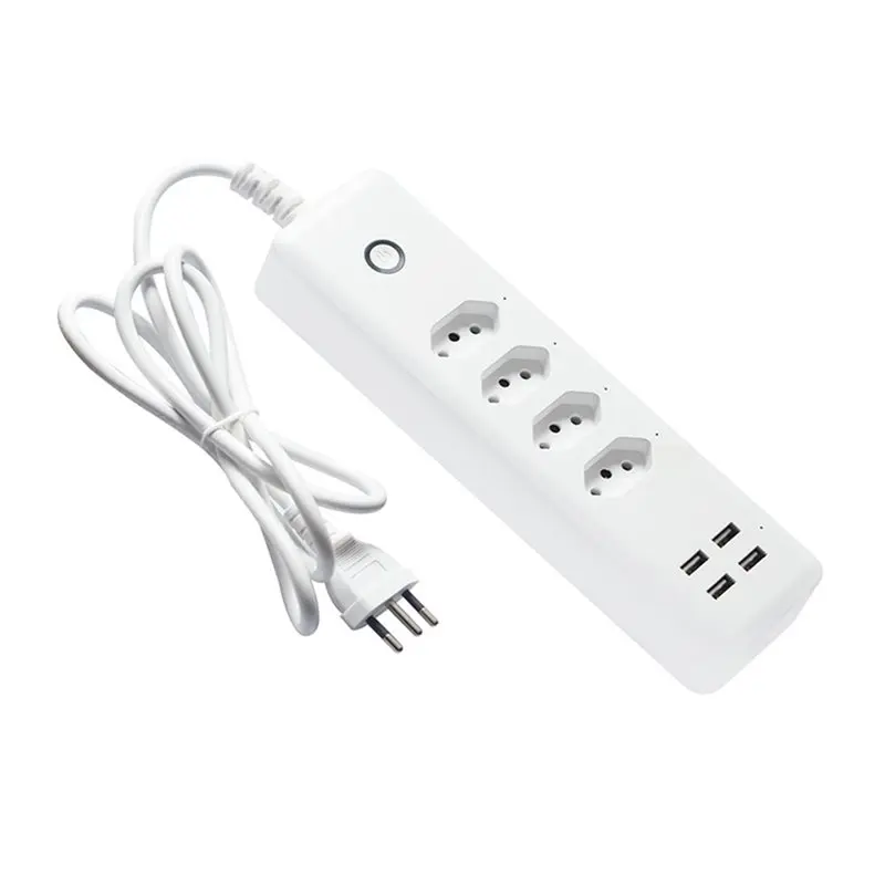 B97A-Multi-Function Desktop Calculation Power Strip Featuring 4 USB Ports WIFI APP Control Timing Function BR Plug Outlet