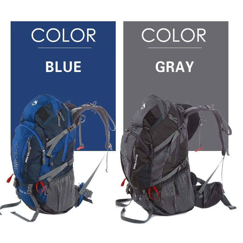 Imagem -05 - Bolsas de Esportes ao ar Livre à Prova Impermeável Água Escalada Mochilas Acampamento Caminhadas Trekking Bolsa para Homens Turismo Mochila Viagem 40l