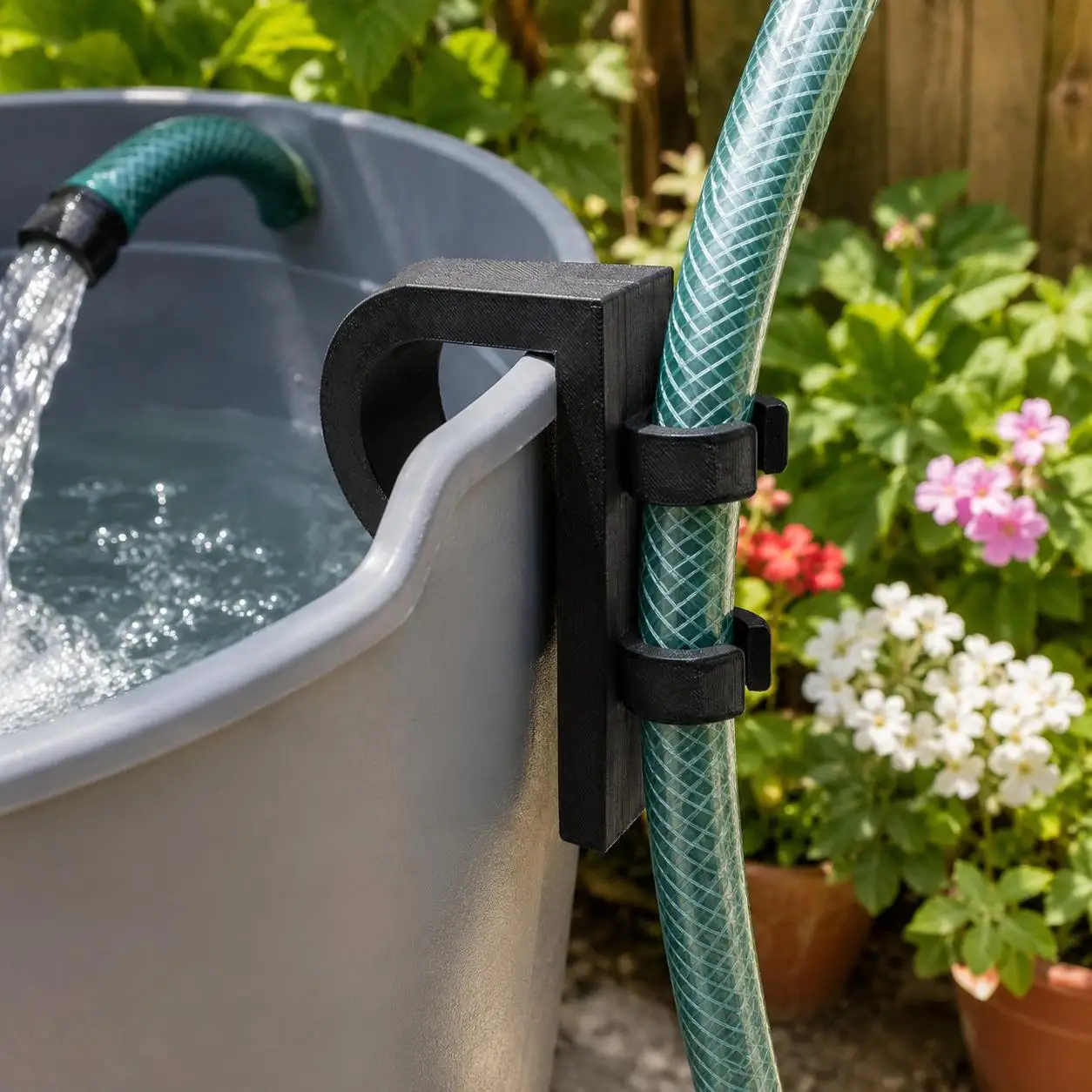 Hose Support for Buckets, Garden Hose Clamps, Easy Installation, Keeping Hoses in Place, Yard Tidy Helper, Solving Yard Clutter