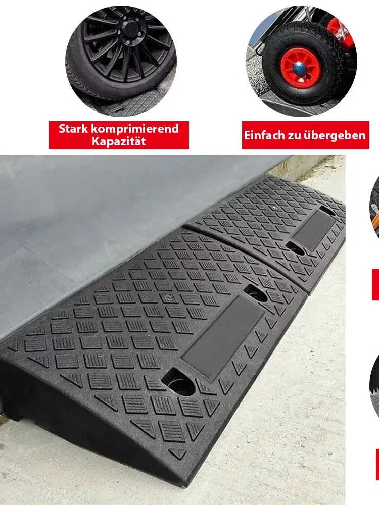 AliExpress NONE 2pc Portable Car Wheel Driveway Ramps Anti-Slip Wheel Chock Heavy Duty Threshold Ramp Kit For Car Trailer Truck Bike Accessories
