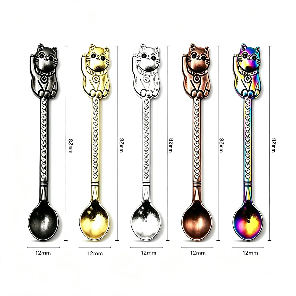 Cat Style Scoop Wand 82mm Mini Diamond  Shovel Tools Mini Oil Spoon Kitchen Compact Measuring Tool