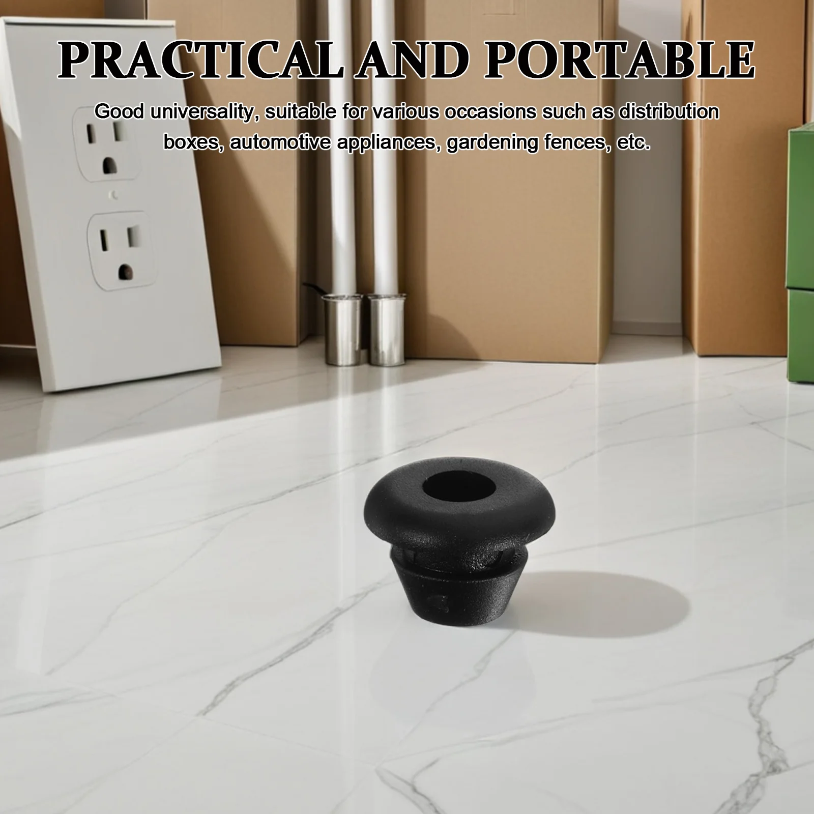 

200pcs Rubber Grommets Hollow Round Cable Protectors For Automotive Electrical Wiring Hole Sealing Durable Installation Drill