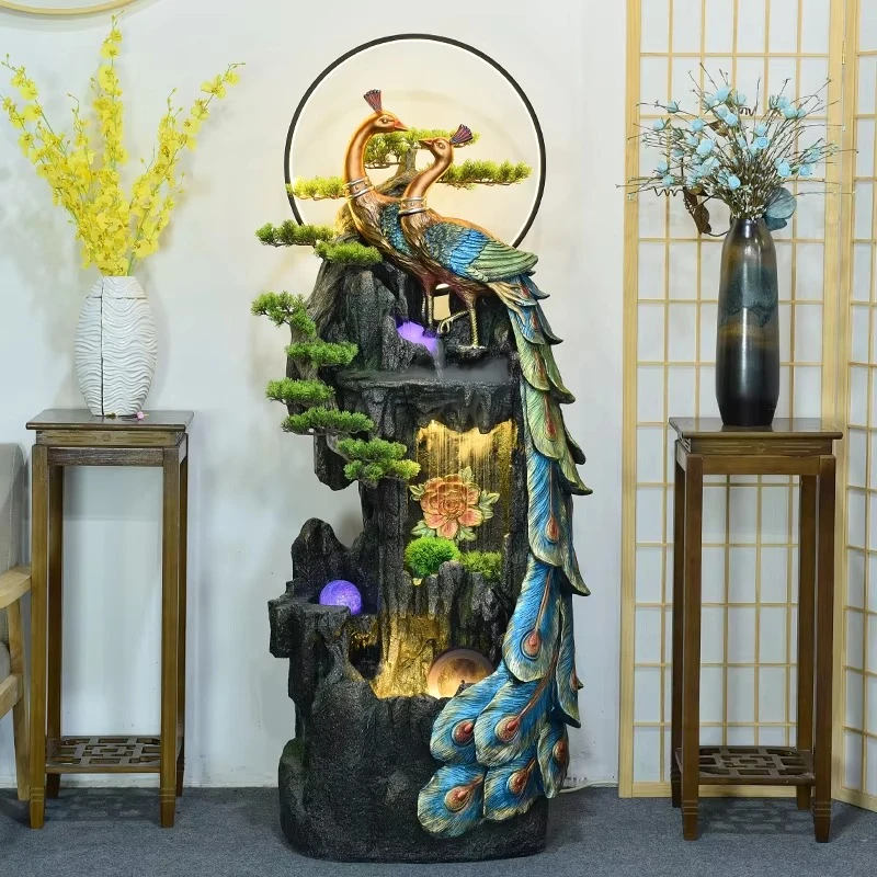 Added feng shui decoration living room loop wheel, TV cabinet garden boom suction device