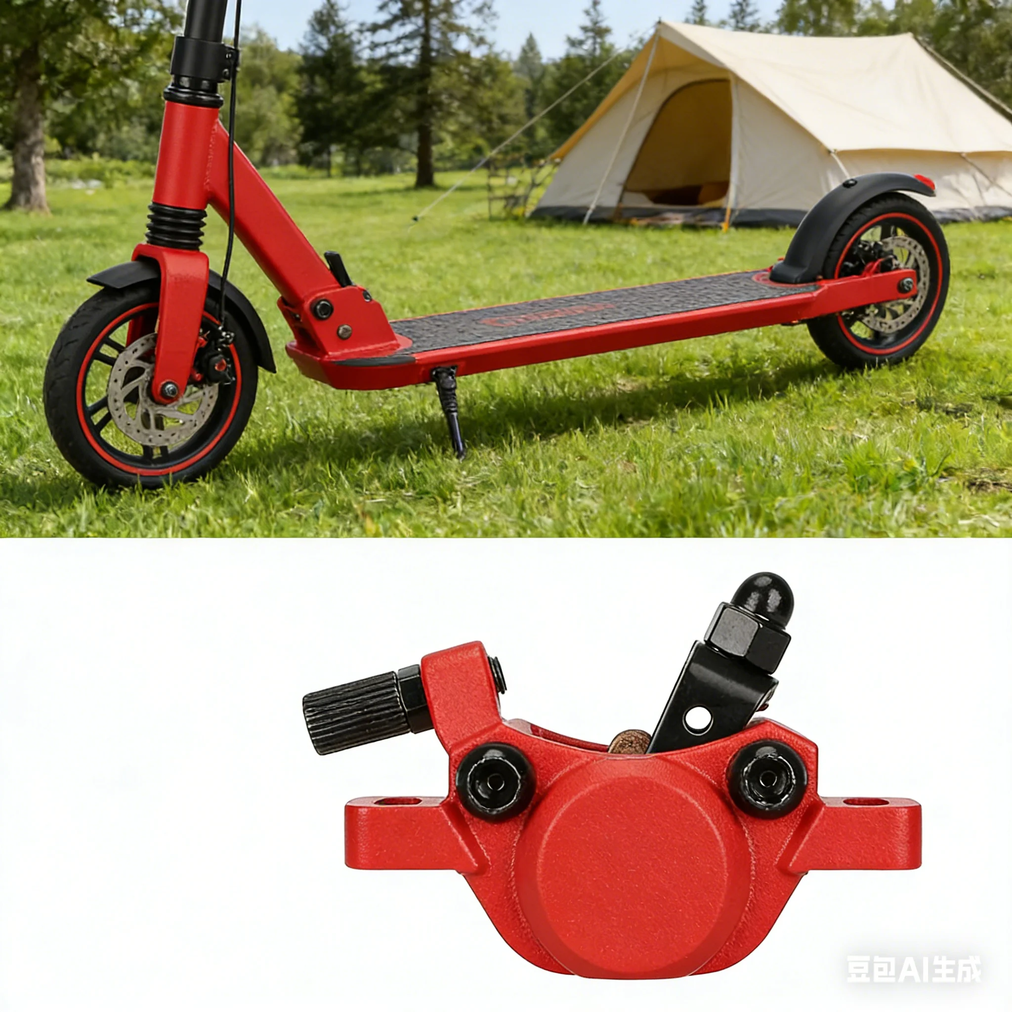 

Scooter disc brake Original For Segway MAX G3 Electric Scooter Front Red Rear Braking Including Brake Pads Aluminium Alloy suppl