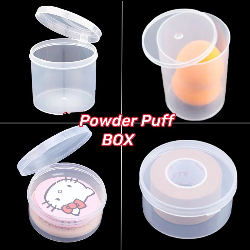 Transparent Powder Puff Beauty Egg Storage Box Safe PP Material Multifunctional Cosmetic Storage Box Waterproof Dustproof Box