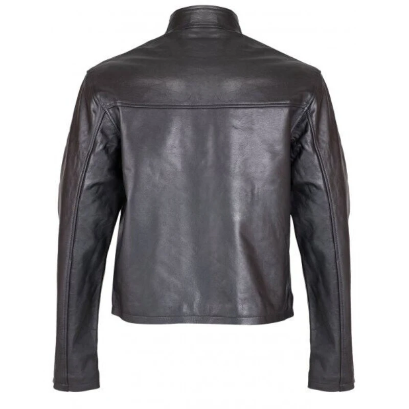 Men's High Quality Biker Genuine Lambskin Real Leather Jacket Urban Front Zipper