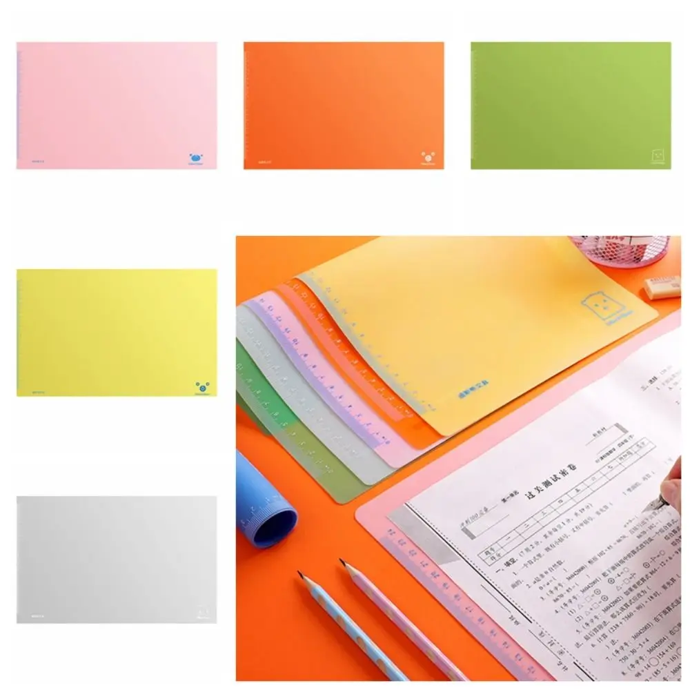 Multi-color Multifunction A3 Exam Desk Mat with Scale Jelly Color Waterproof Mouse Pad Large-size Drawing Writing Mat Stationery