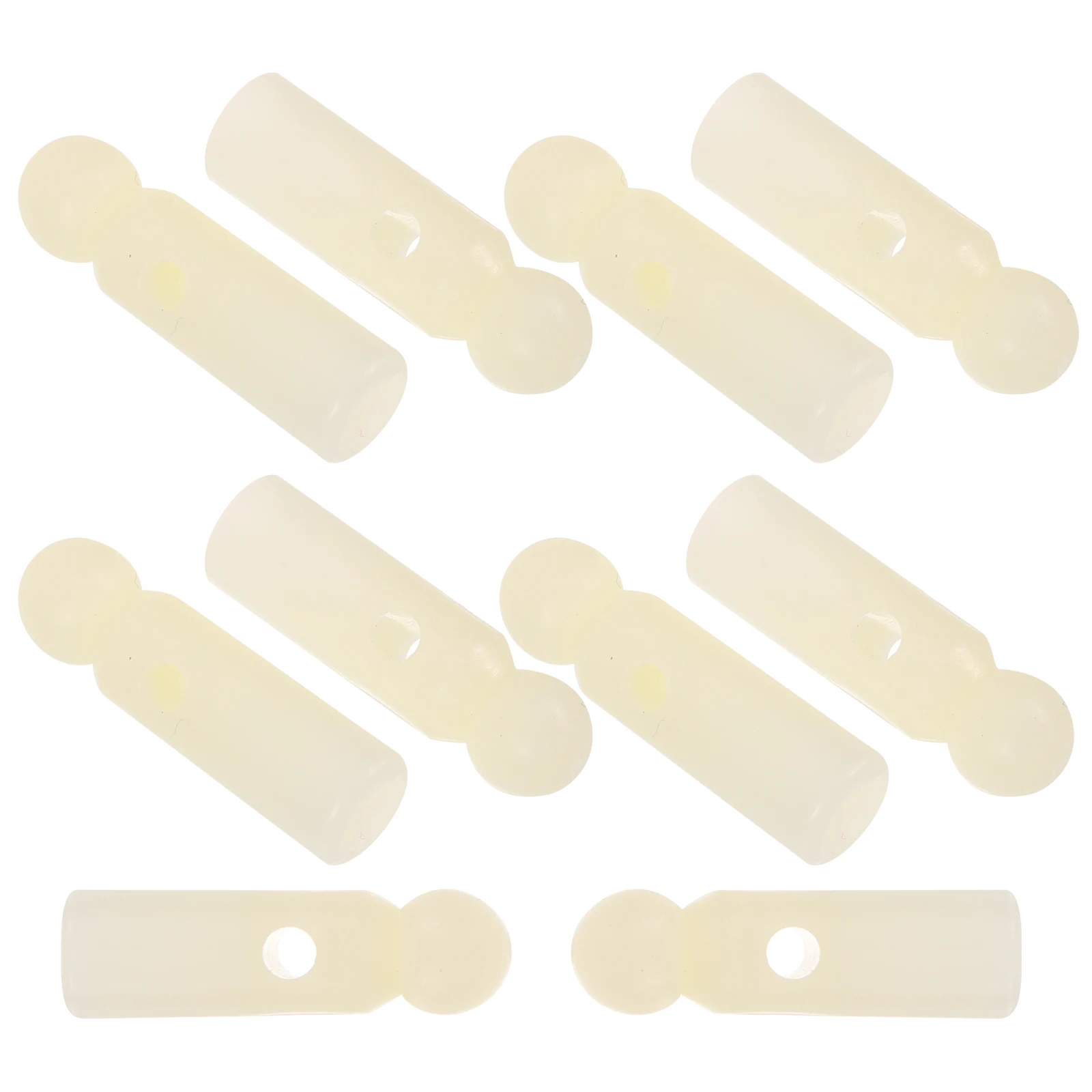 

10 pcs Umbrella Tail Beads Accessories Plastic Repair Cover for Folding Rain Sun Umbrella Bone Covers 20mm White Hole 5 8mm
