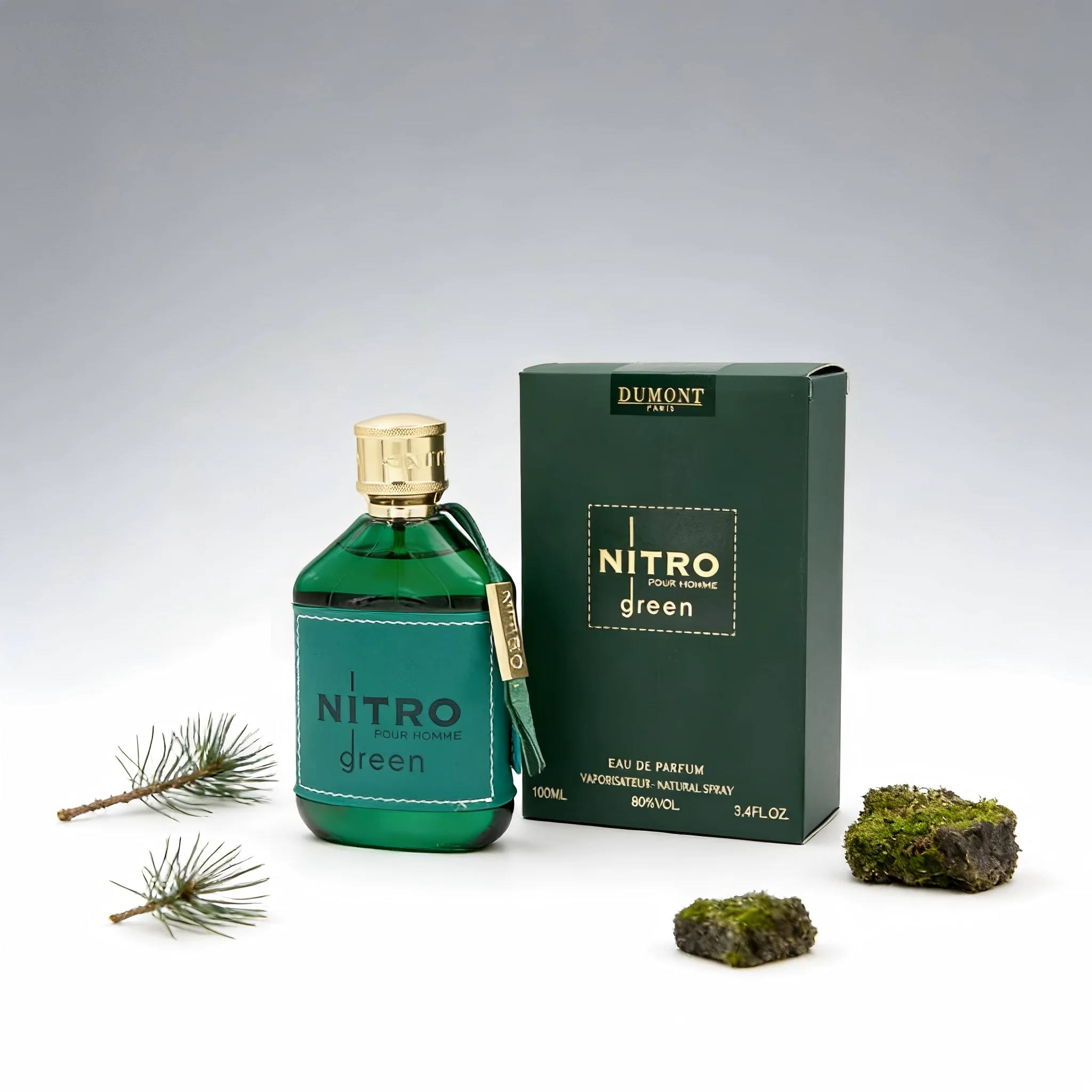 

NITRO Green by Dumont Fragrance for Men: 3.4 FL OZ, Earthy Long-Lasting Aroma for Daily Use