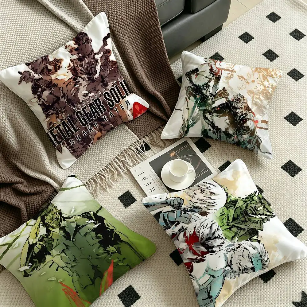 M-Metal G-Gear Solid game Pillow Gift Home Office Decoration Bedroom Sofa Car Cushion Cover case 45x45