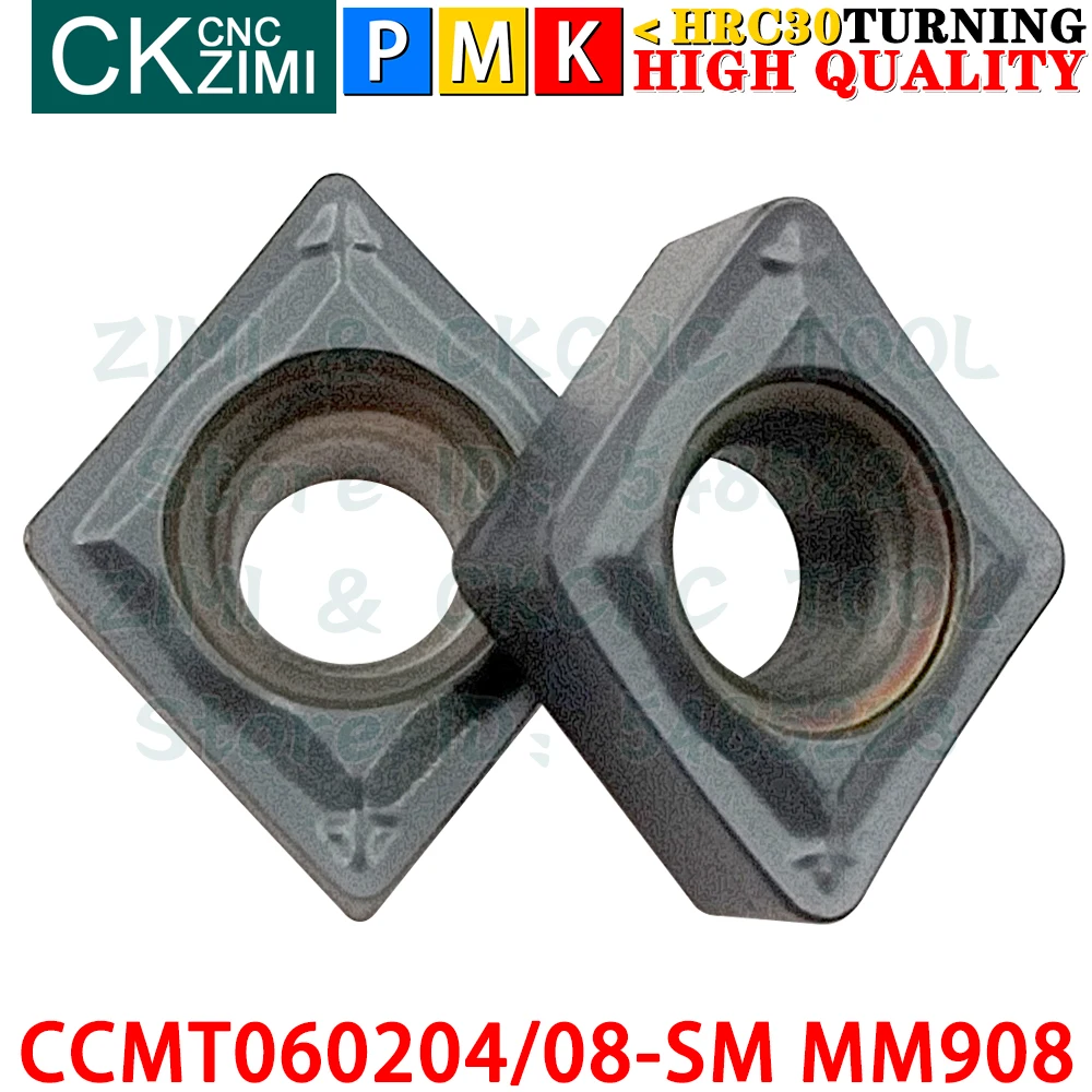 CCMT060204-SM MM908 CCMT060208-SM MM908 Carbide Inserts External Internal Turning Inserts Tools CCMT CNC Metal Lathe Cutter Tool