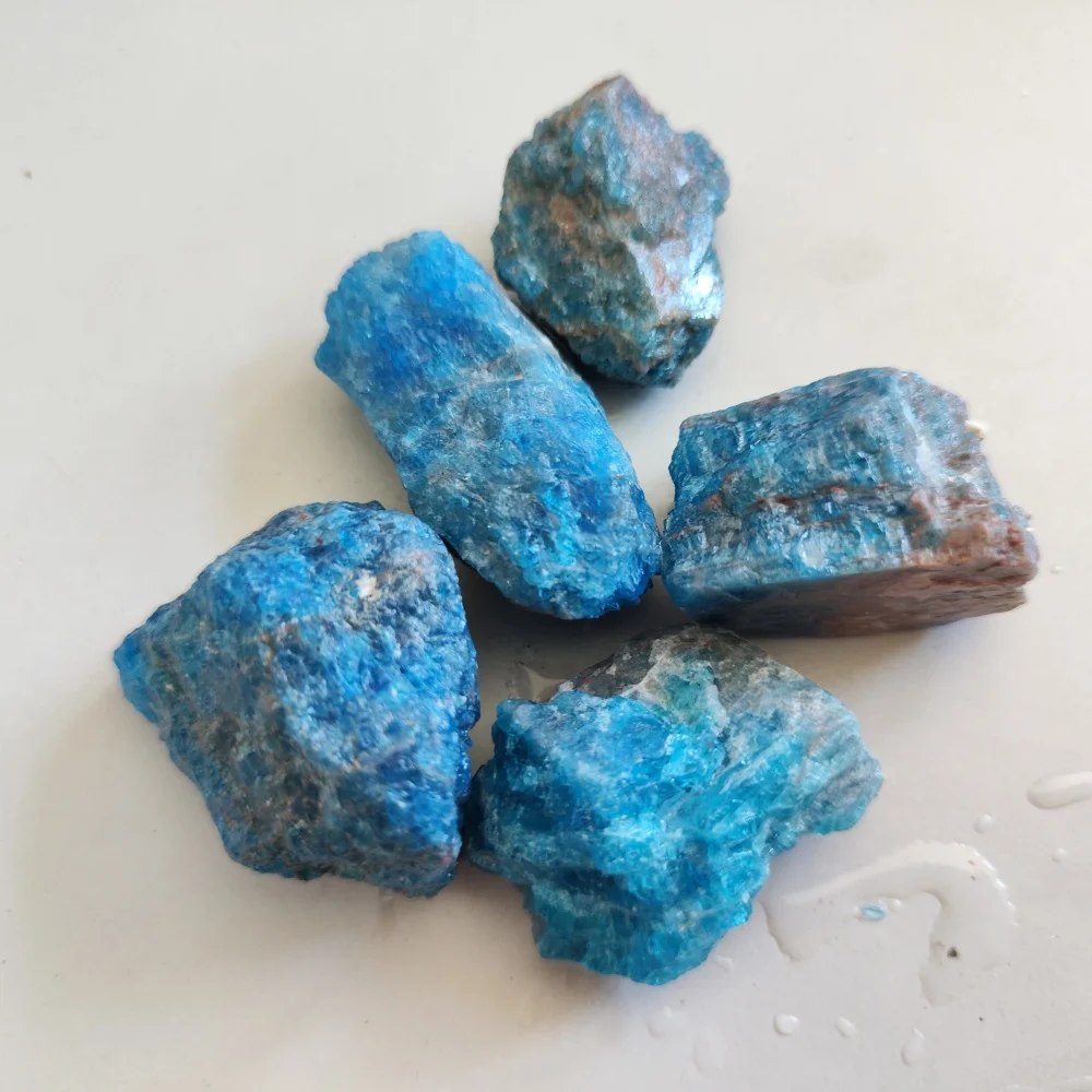 Bonne pierre naturelle Apatite bleue minéraux bruts pierres de cristal cristaux de guérison Reiki décoration de la maison produits spirituels méditation
